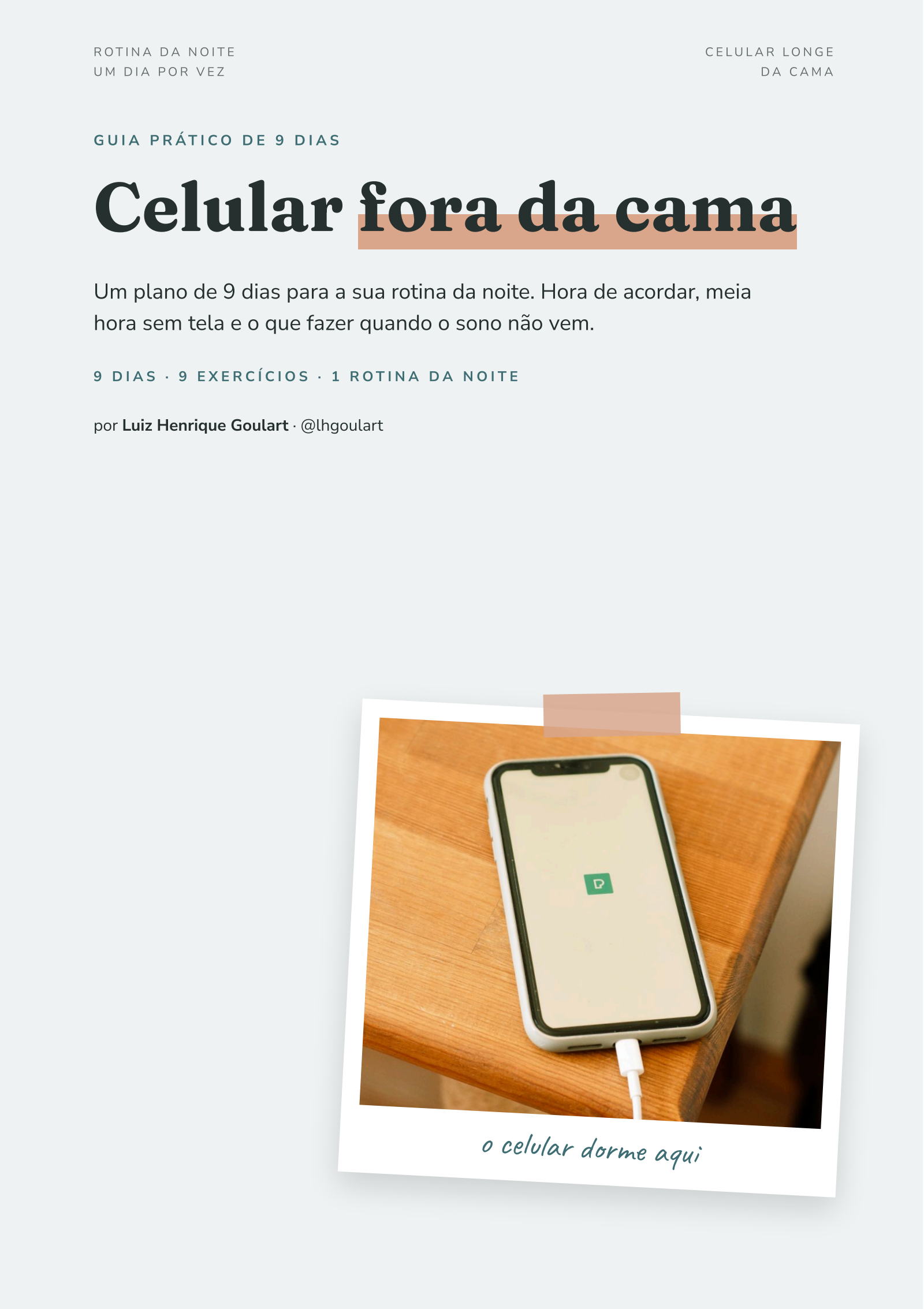Celular fora da cama