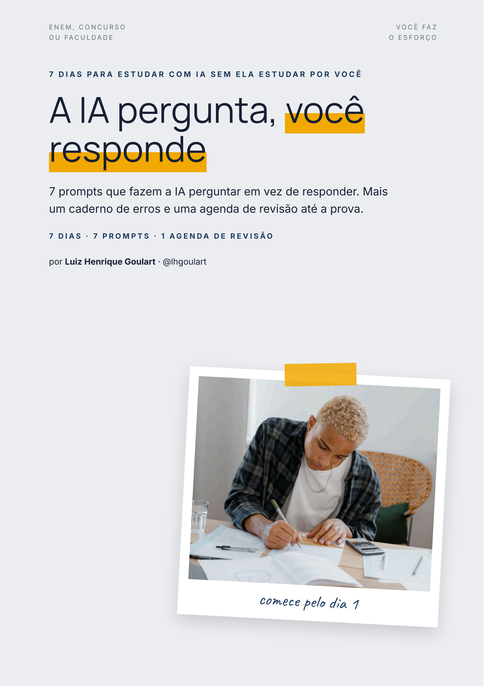 A IA pergunta, você responde