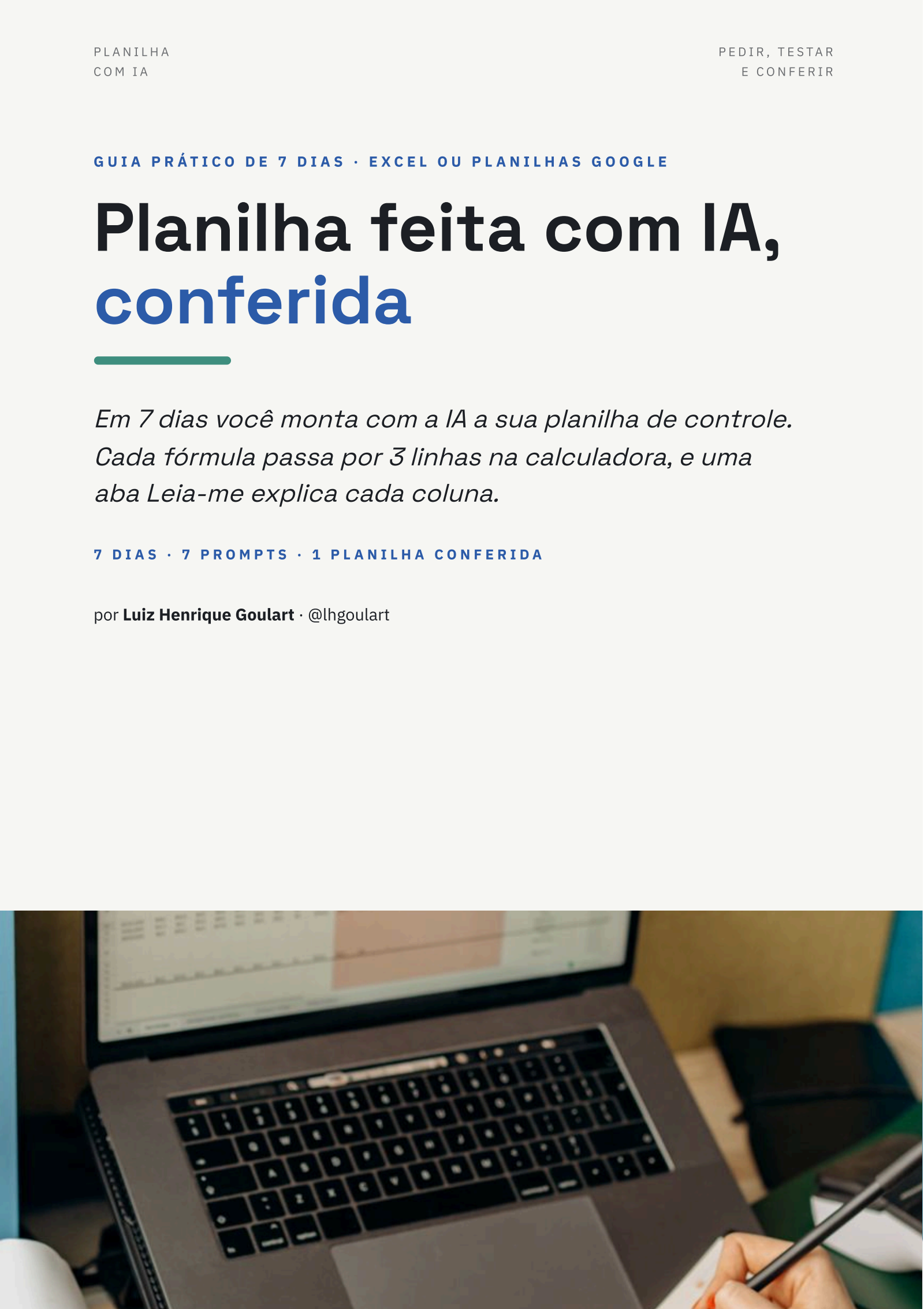 Planilha feita com IA, conferida