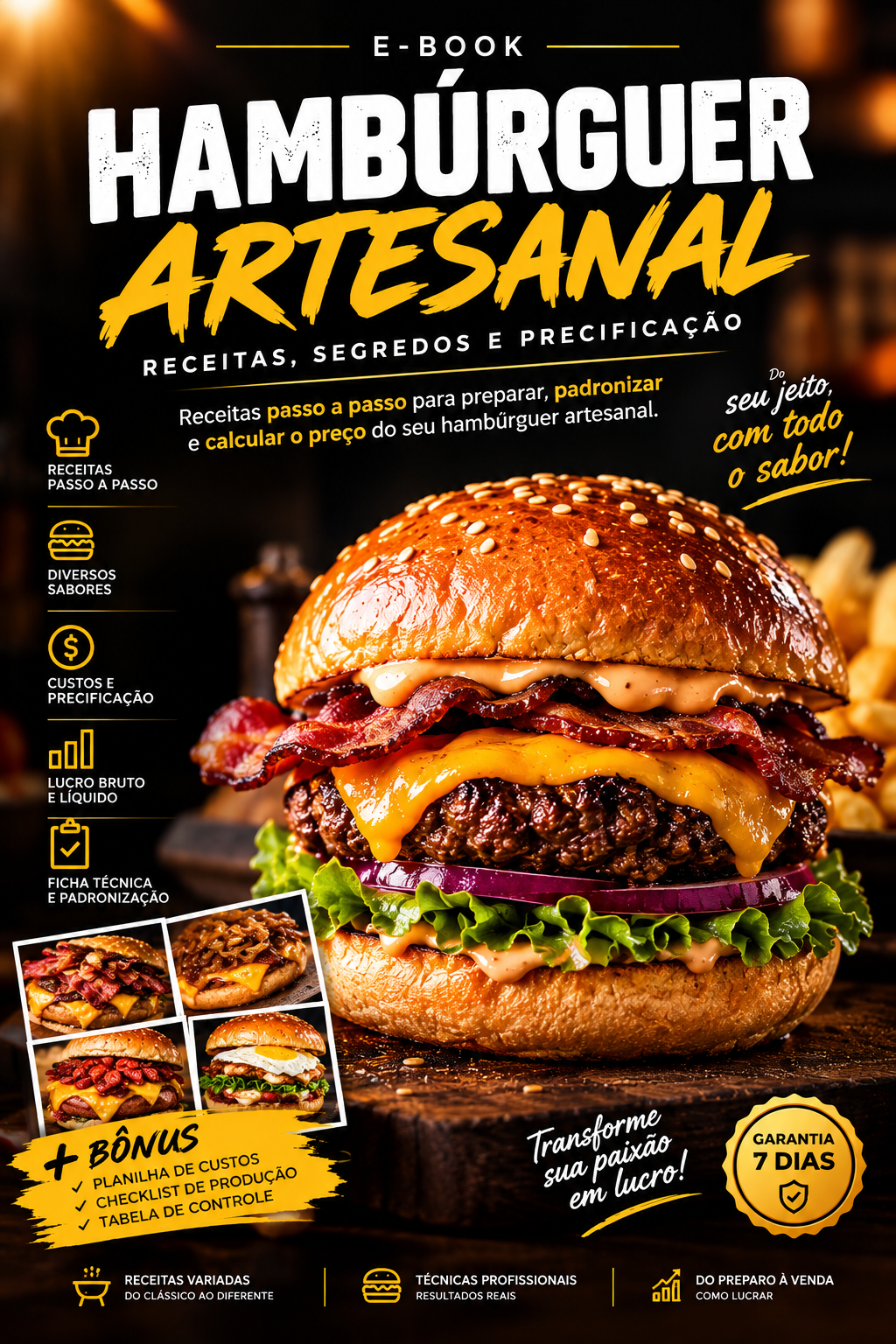 Hambúrguer Artesanal: Receitas, Segredos e Precificação